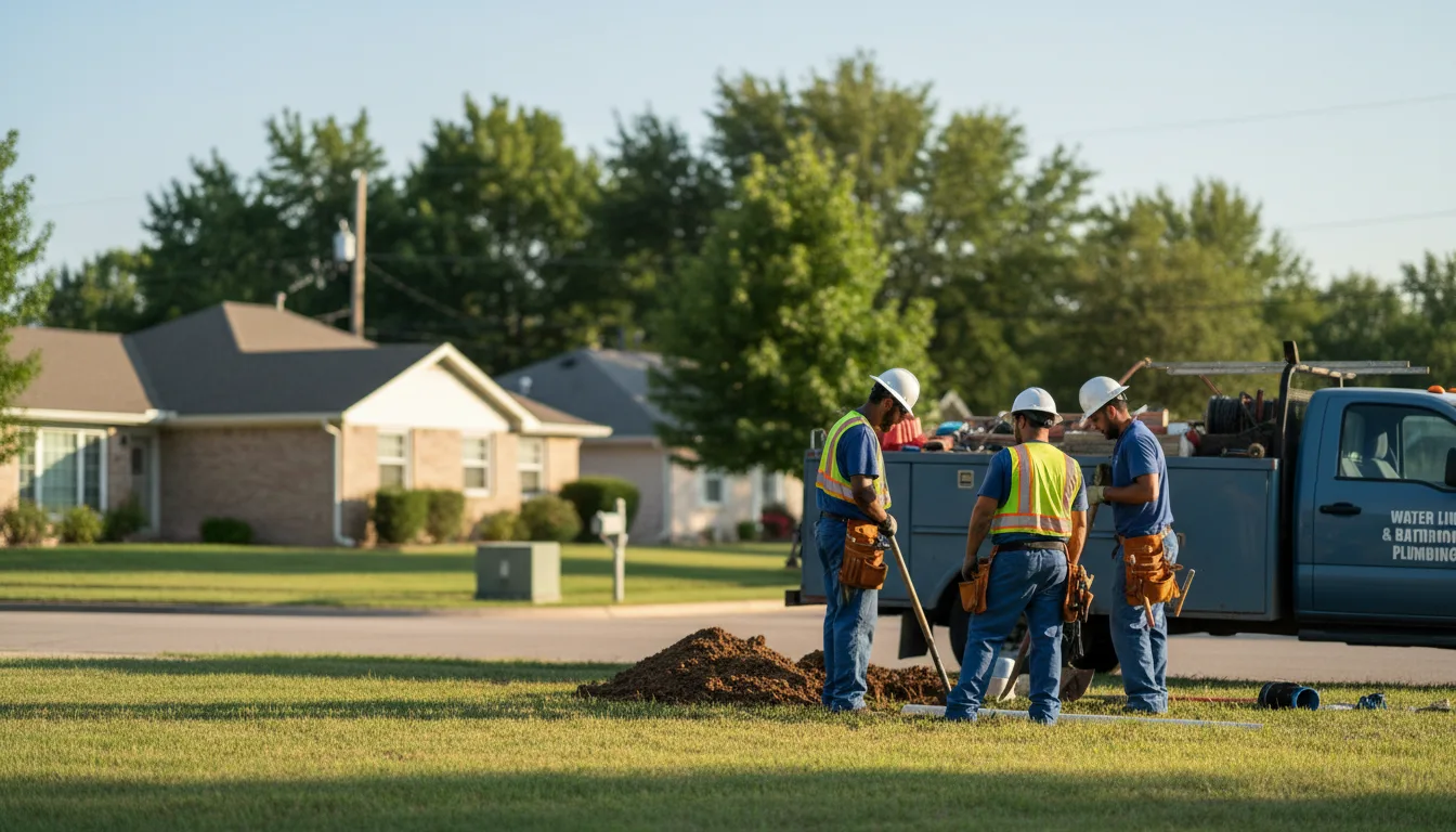 Residential water line and bathroom plumbing service in Greensburg, PA